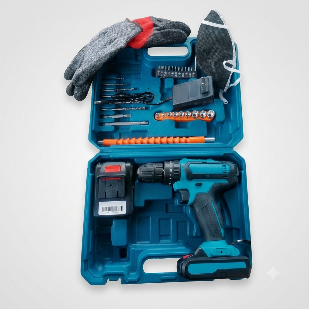 (KIT) TALADRO INALÁMBRICO MAKITA 24V + KIT DE 35 PIEZAS